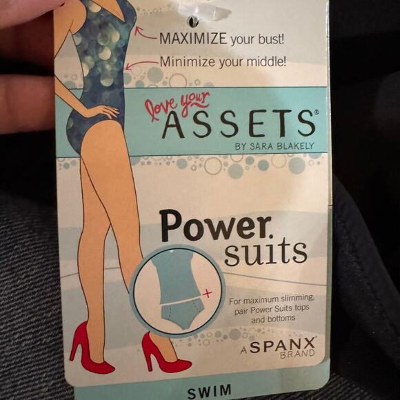 Assets By Spanx Underwired Padded Tankini and NWT Swim Skirt Set Size Medium - Picture 7 of 8